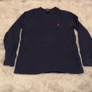 Boys Ralph Lauren Navy Blue Long Sleeve Tee